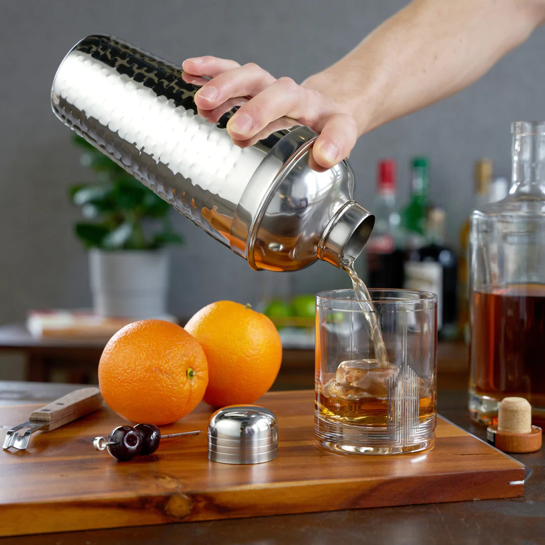 Stainless Steel Hammered Cocktail Shaker – Sentiments Home & Design