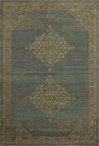 Mona Rug - Aqua/Wheat