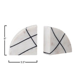 Marble Bookends - Set of 2