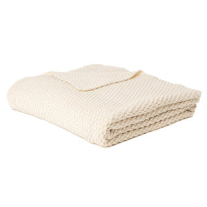 Caramelo Knitted Throw - Cream