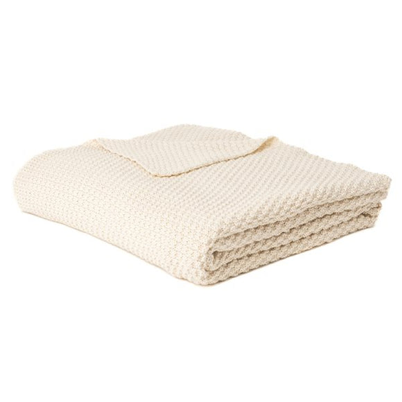 Caramelo Knitted Throw - Cream