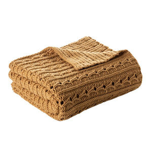 Dalida Knit Throw - Mustard