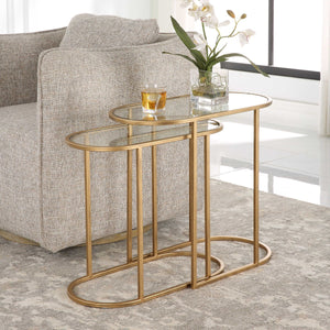 Oval Nesting Tables - Set of t2