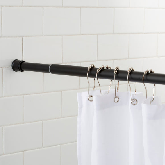 Adjustable Shower Curtain Rod - Black