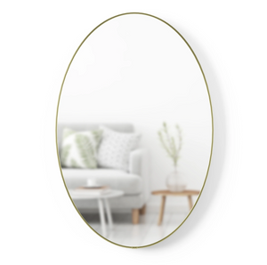 Hubba Oval Mirror 24" x 36" - Brass