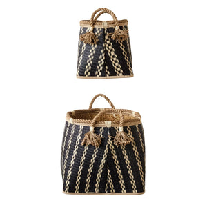 Wicker Baskets with Rope Handles - Two Sizes