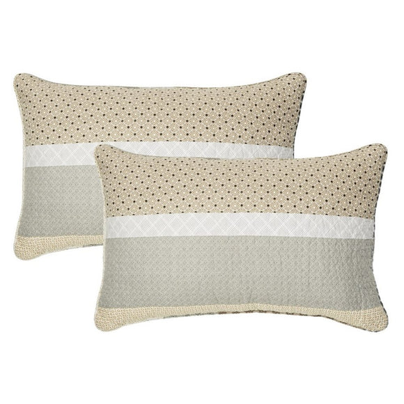 Ethan Grey & Taupe Pillow Shams