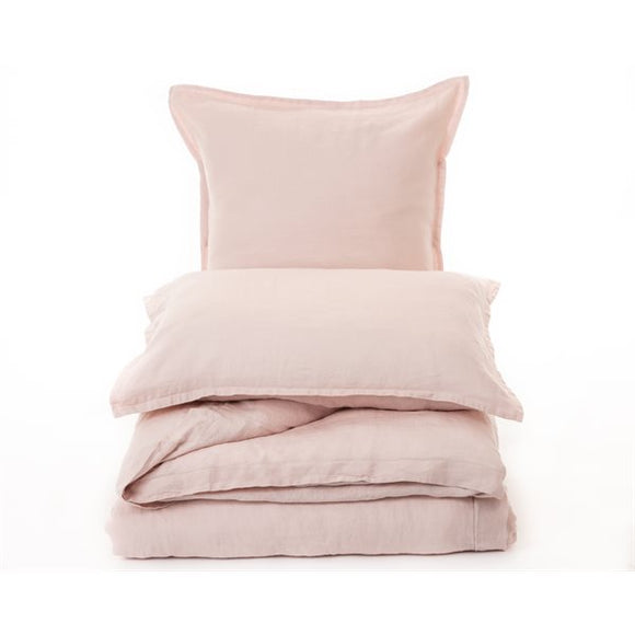 Pink Blush Linen Duvet Cover & Pillow Shams