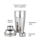 Stainless Steel Hammered Cocktail Shaker